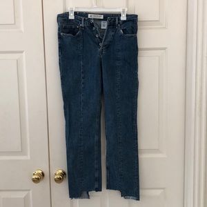 High-waist straight jeans